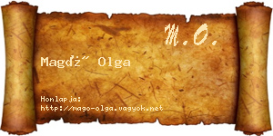 Magó Olga névjegykártya