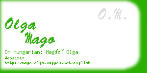 olga mago business card